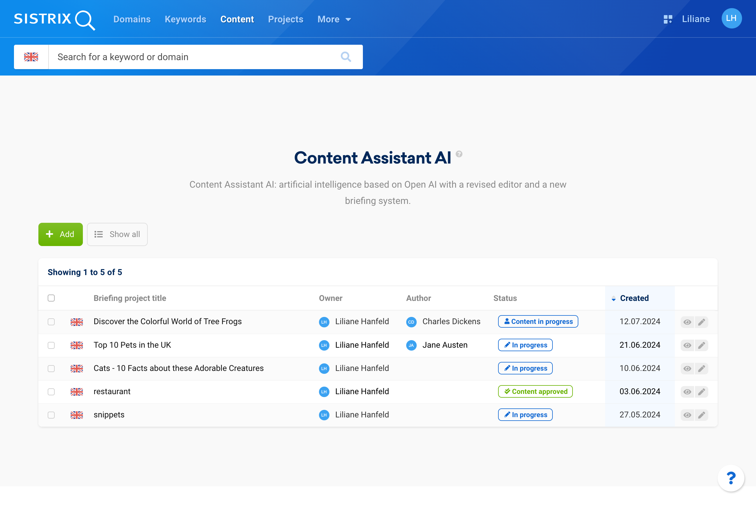 Content Assistant AI overview.